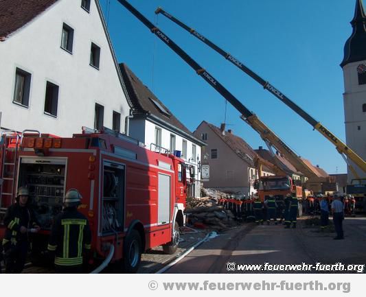 Unterstutzung Bei Gasexplosion In Lehrberg Feuerwehr Furth